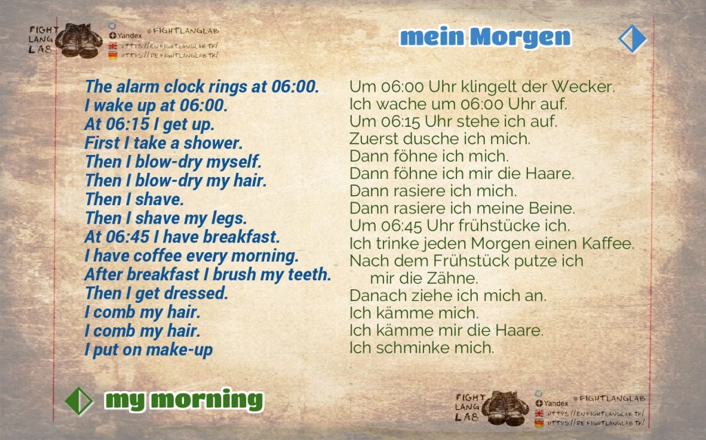 Morning vs Morgen